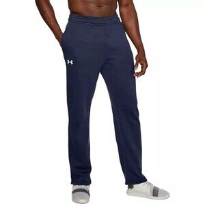 Under Armour Men's Fleece Sweatpants Size 4XL Thermal Cold-gear Navy Blue NWT